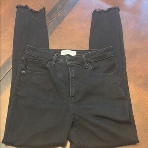 Abercrombie & Fitch Black Ankle Cropped Jeans